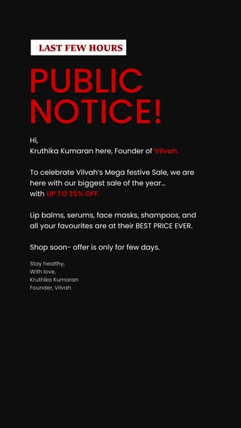 Vilvah's Biggest Festive Sale | Upto 35% Off