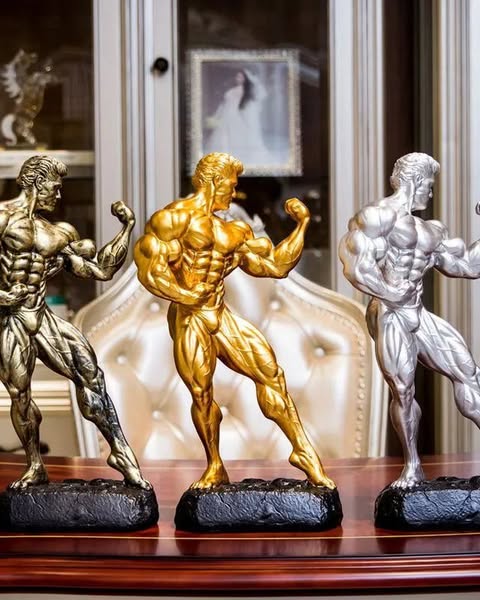 Décoratif fitness muscle homme ensembles sport boxe figurines salle de sport décorations 221124