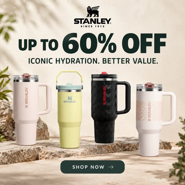 Built for Life – 60% Off Stanley‘s Legendary Drinkware