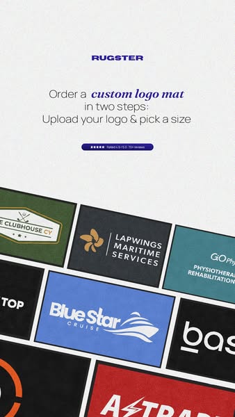 Custom Logo Mats, Rated 4.9/5.0 with 70+ Reviews