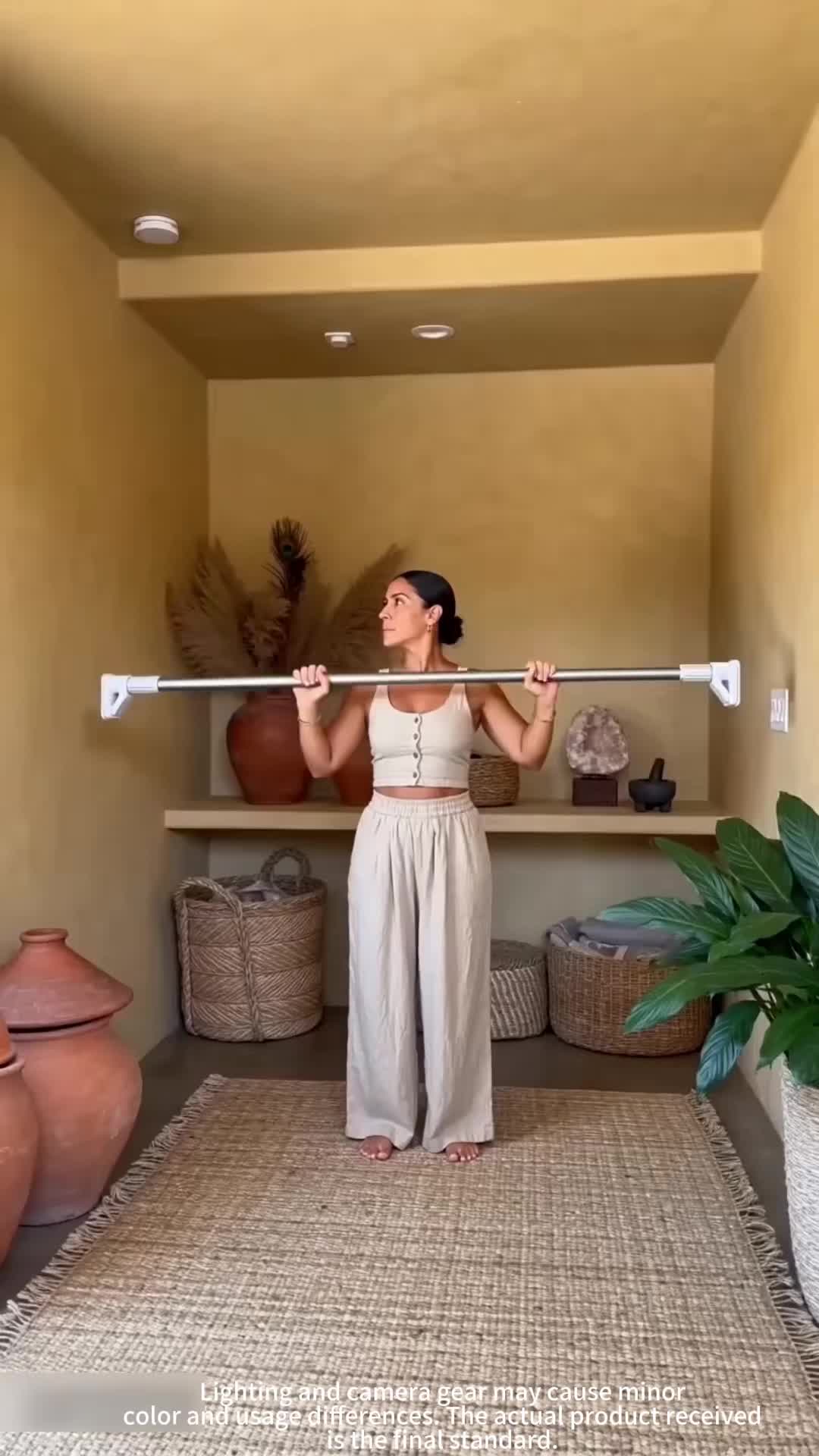 A telescopic rod that fits almost anywhere — no tools, no drilling, no fuss.