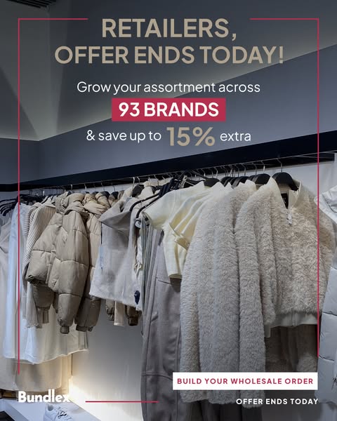 Wholesale Offer Ends Today