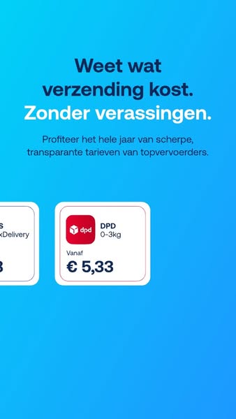Weet wat je verzendkosten zijn