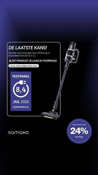 Beoordeeld met een 8.4 — de stofzuiger die het verschil maakt.