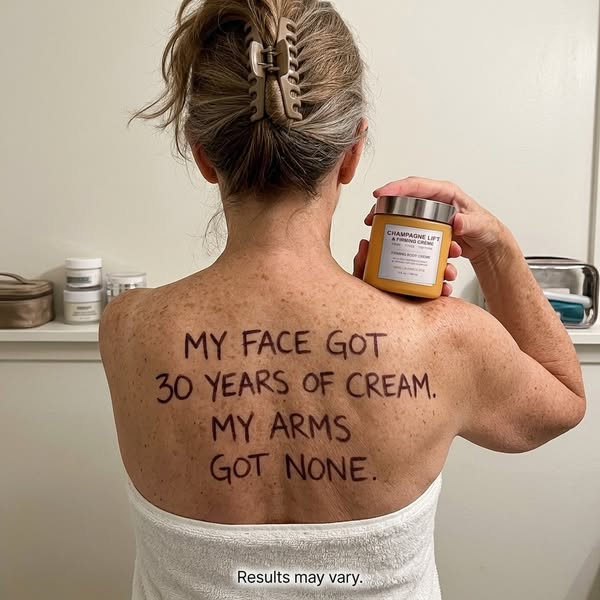 30 Years of Face Cream. Zero for My Arms.