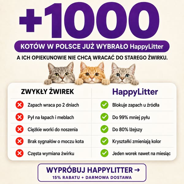 "Zero zapachu z kuwety"