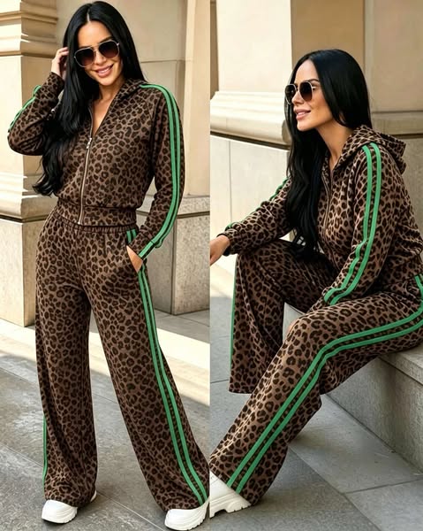 Σετ Φόρμα Animal Print Με Ρίγα - Two Ladies