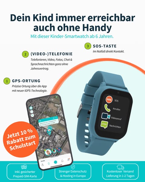 Smartwatch für Kinder ab 6 Jahren