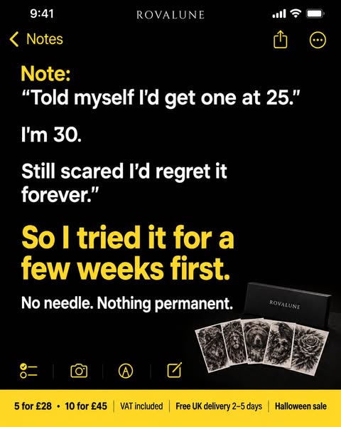 Try a tattoo before forever