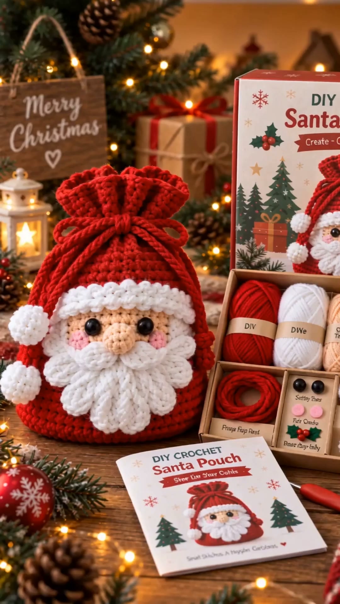 Crochet Christmas Gift Pouches