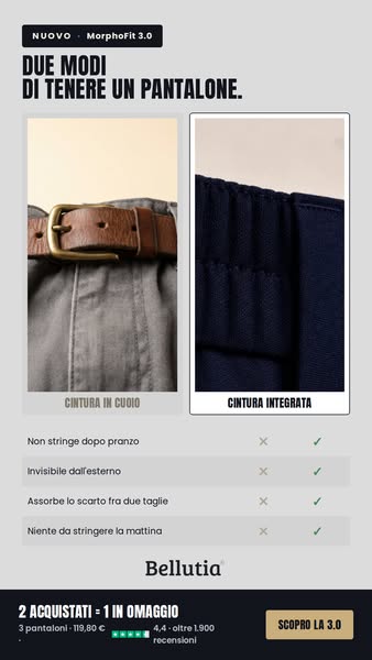 Due modi di tenere un pantalone.