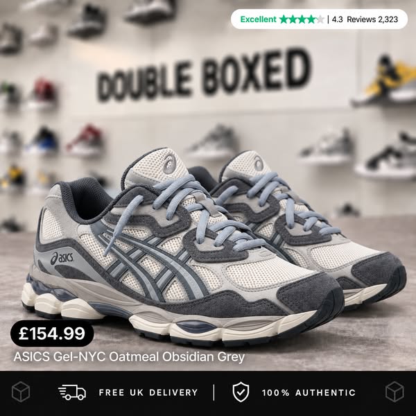 Shop ASICS Gel-NYC Oatmeal Obsidian Grey | Double Boxed