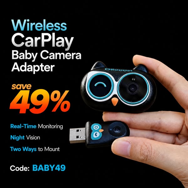 Cabin Care Car Adapter Wireless CarPlay and Real-time Monitoring