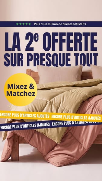 La 2ème couette offerte
