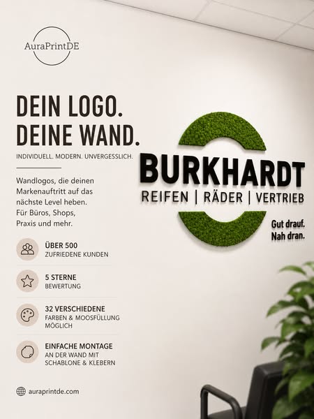 DER ERSTE EINDRUCK DEINER MARKE BEGINNT AN DER WAND.