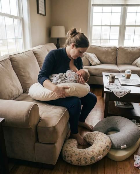 For The Moms Who Suck Their Stomach In To Fit The Pillow...