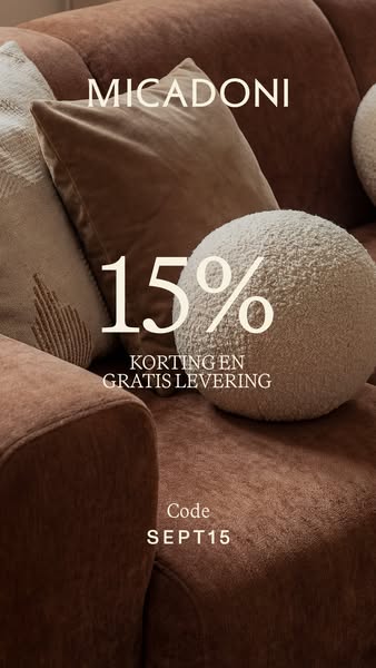 Micadoni: 15% korting op je bestelling