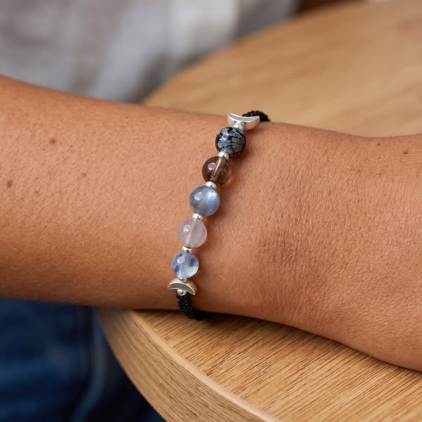 Moon Phase Crystal Bracelet — Wear the Calm of Every Cycle