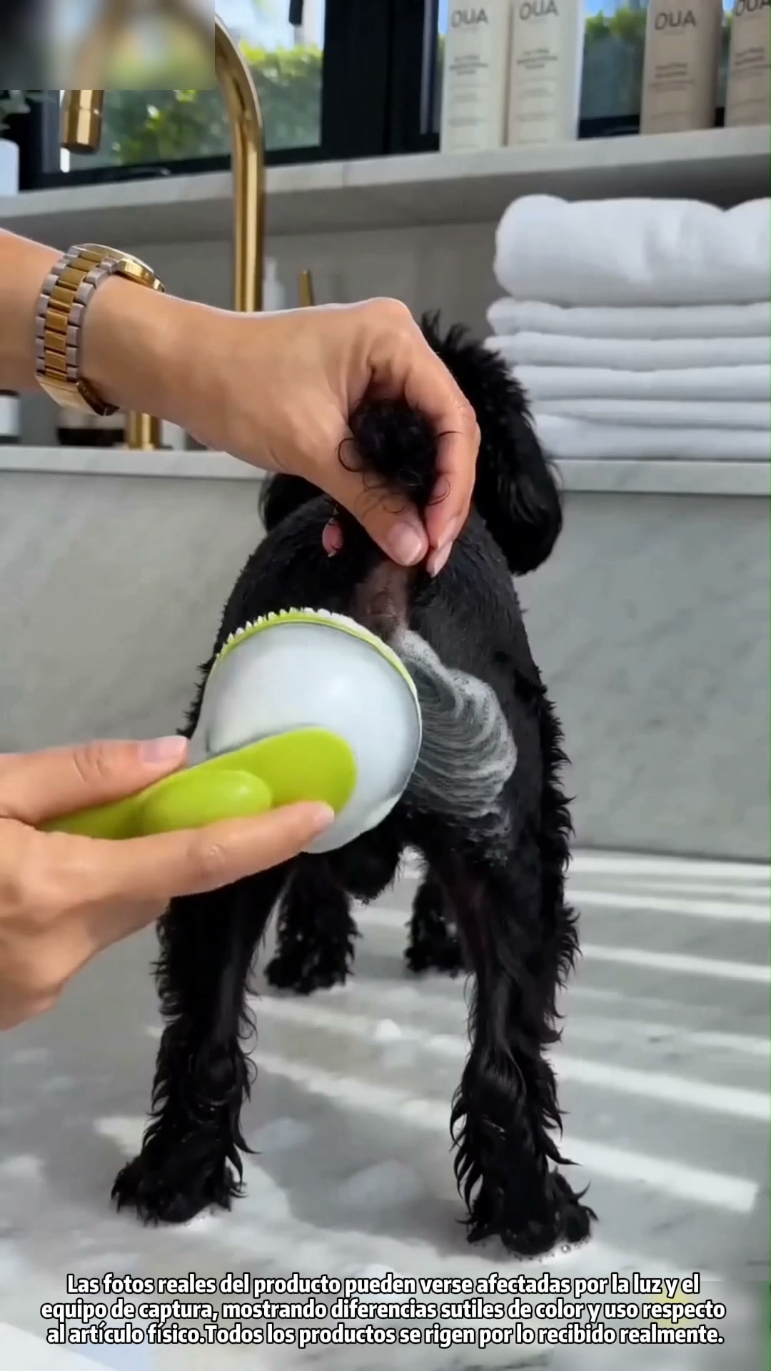 2-in-1 Pet Bath Brush – Shampoo Dispenser & Soft Massage Grooming Tool