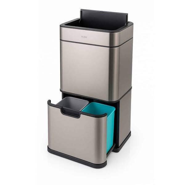 FlinQ Sensor Afvalscheidingsprullenbak 60L Senzaro
