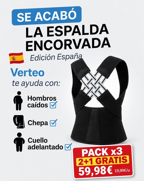 Se acabó la espalda encorvada