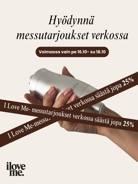 I LOVE ME -messutarjous suihkusuodattimista