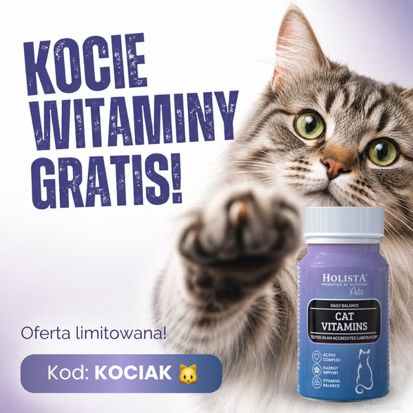 Witaminy i minerały dla kotów i kociąt - Cat Vitamins 90 tabletek - Holista Pets
