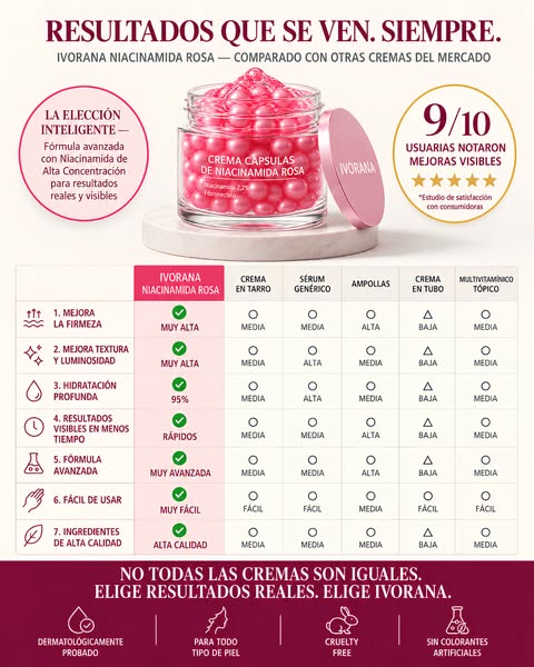 Ivorana Niacinamida Rosa — 2x1 +50%