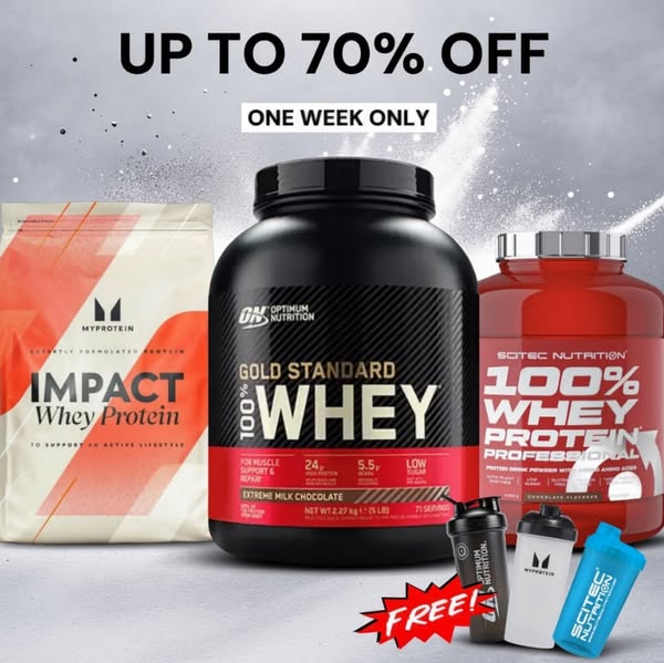 FLASH SALE | Up to 70% OFF Premium Whey Protein – Only 7 Days Left!