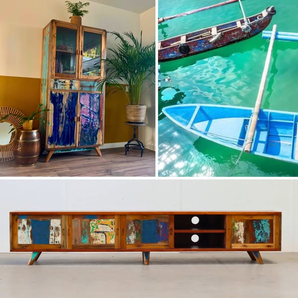 Unieke meubels van oude vissersbootjes Bali!