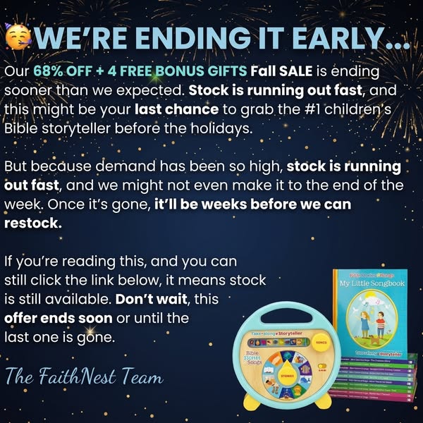 Back In Stock: The Bible Storyteller That Sold Out 12 Times Last Year
