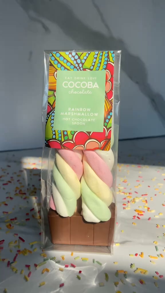 Rainbow Marshmallow Hot Chocolate Spoon