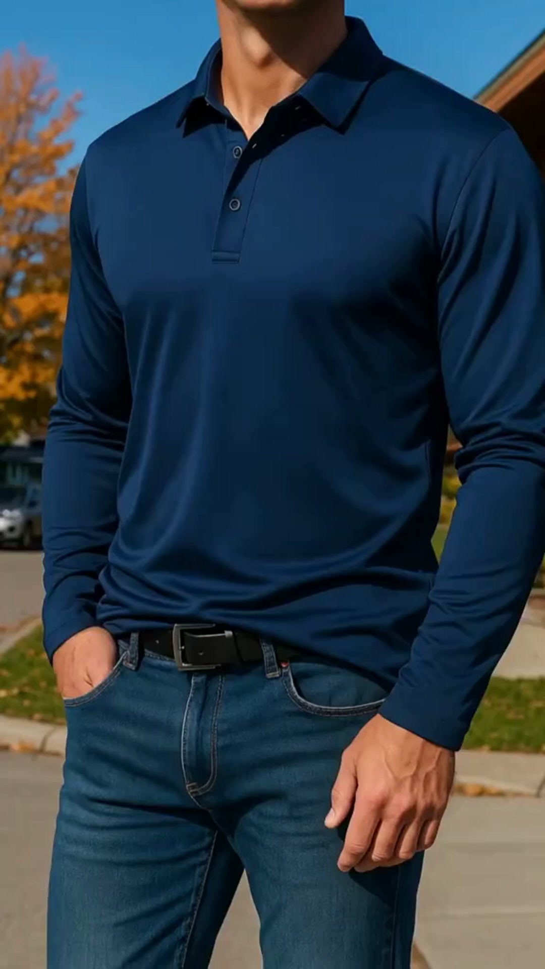 Get this long sleeve polo now while it’s 50% OFF