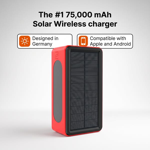 THE BIG DOG! 75,000 mAh Wireless Solar Charger