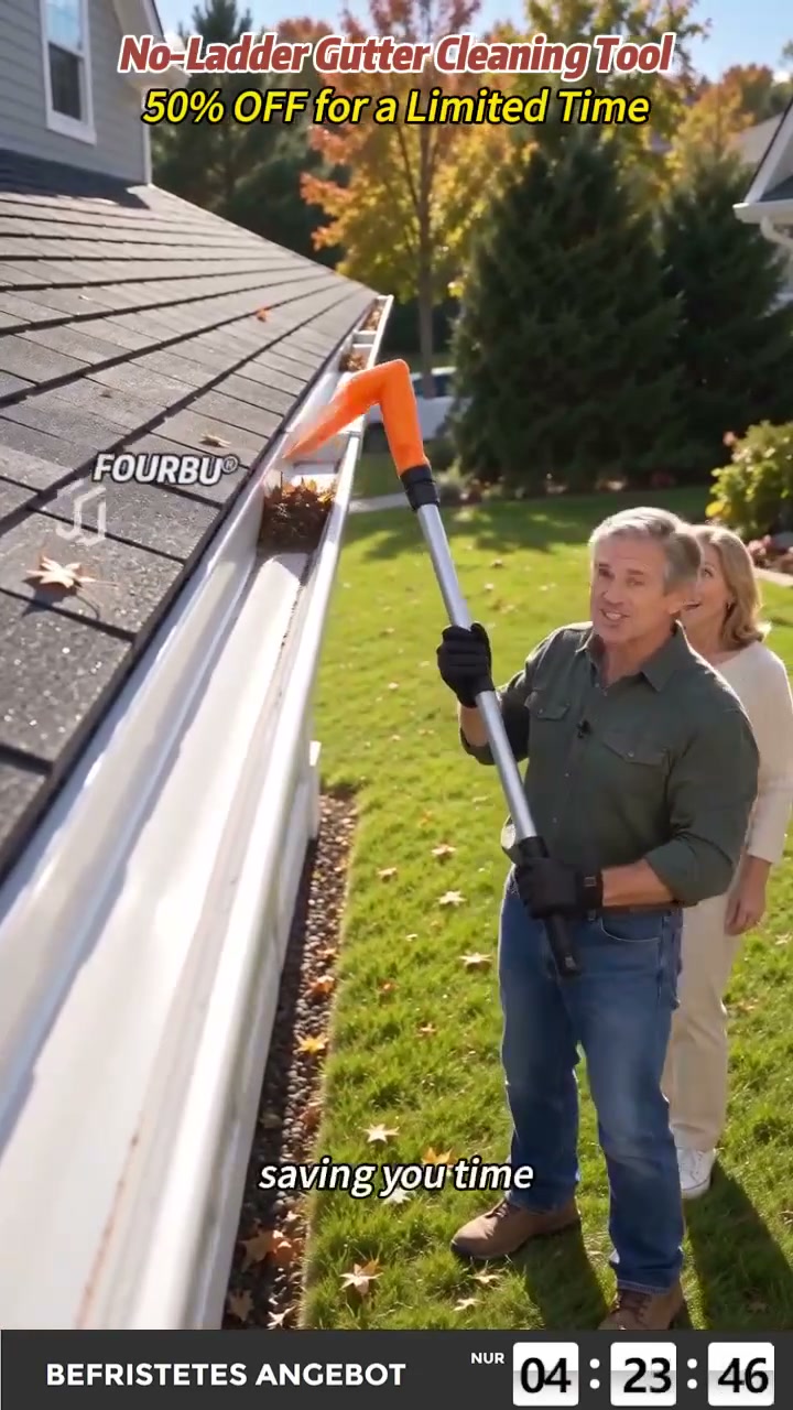 LIMITED‑TIME 50% OFF! No-Climb Gutter Cleaning Tool