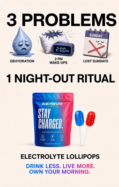 Electrolyte lollipops for your night