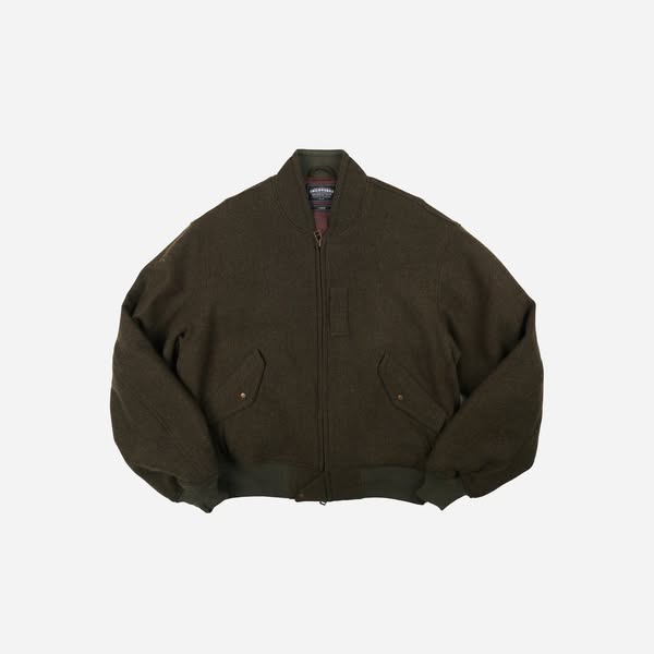Wool Flight Jacket - Moss Green