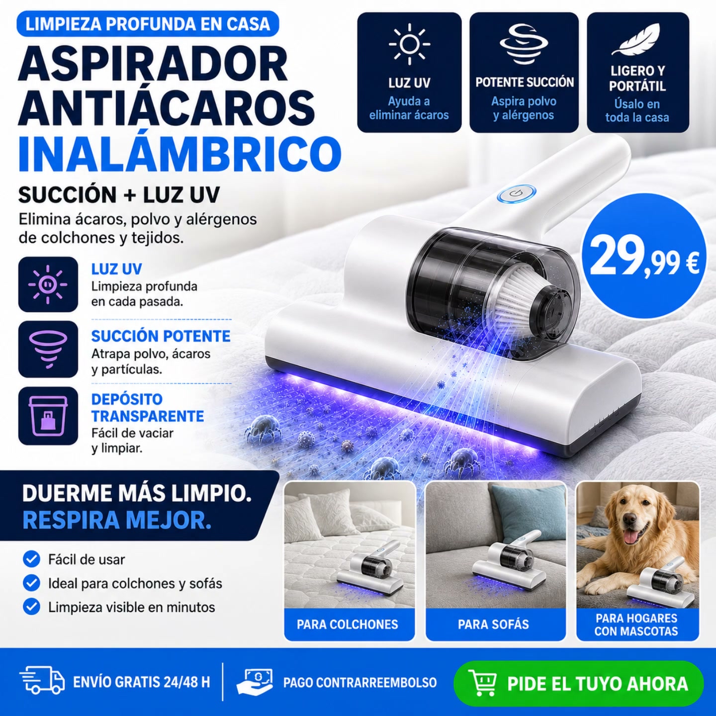 Duerme más limpio. Respira mejor.
