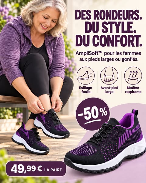 Conçue pour les pieds larges et gonflés
