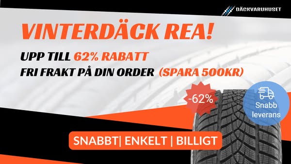 Fri frakt på alla friktionsdäck