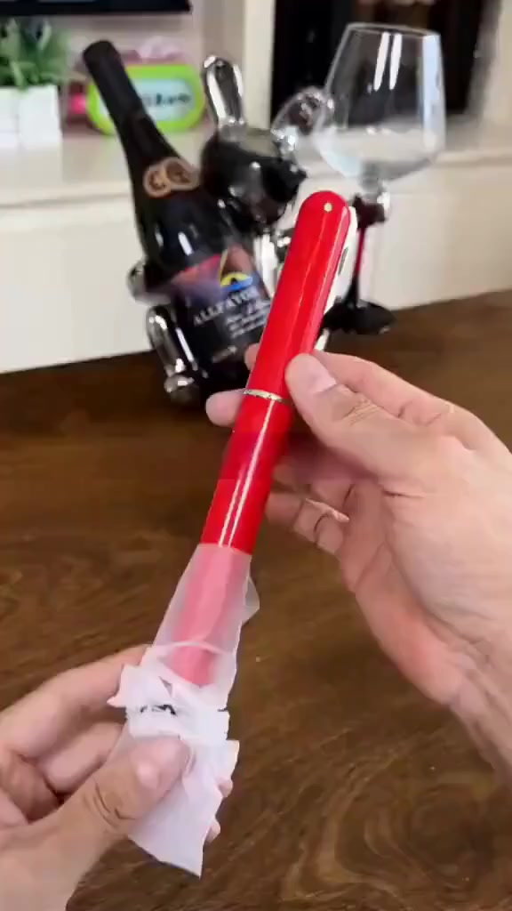 Air pressure wine corkscrew