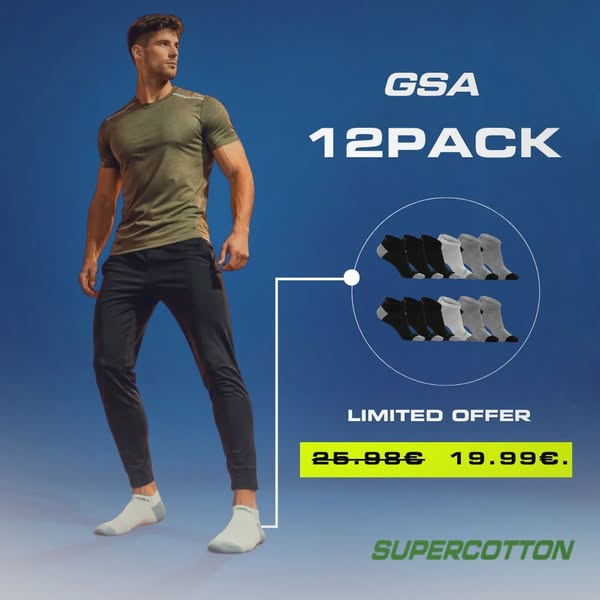 12 Ζευγάρια Κάλτσες 19,99€