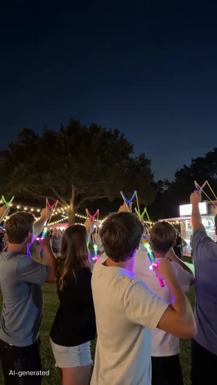 Illuminated Slingshot Flying Arrow