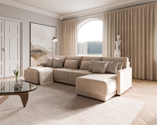 Luxury U-Shape Sofa Beds
