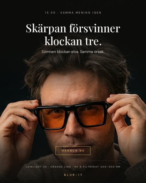 Skärpan klockan tre. Sömnen klockan elva.