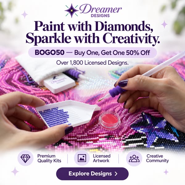Paint with Diamonds. Sparkle with Creativity