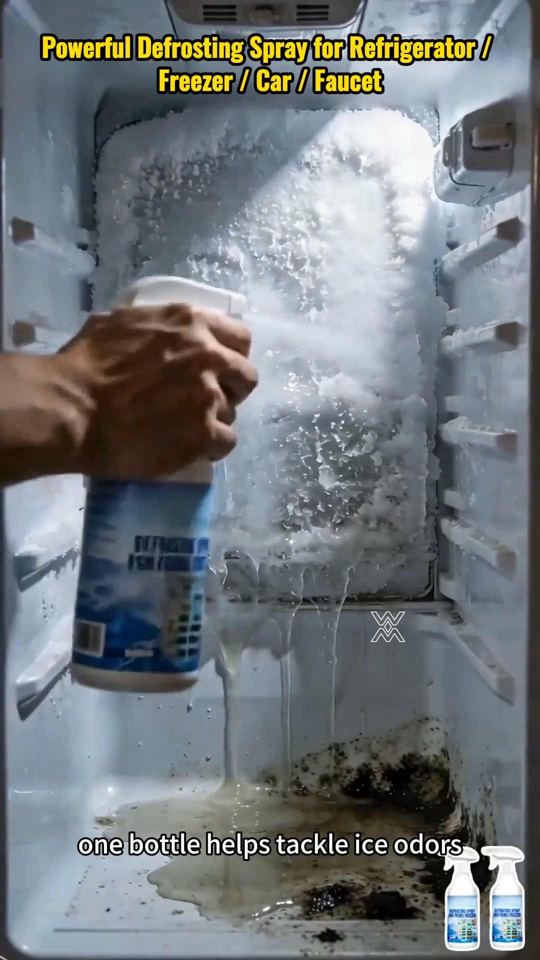 Buy 2 Get 1 Free | Defrosting Spray for Fridge Freezer Includes Free Spatula
