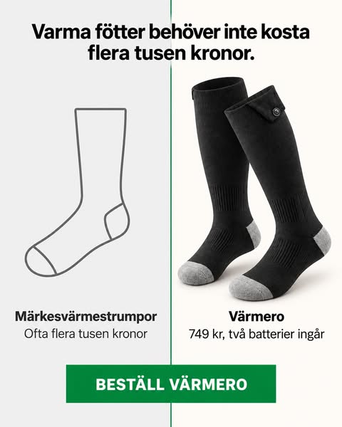 Tre par strumpor. Ändå kalla tår.