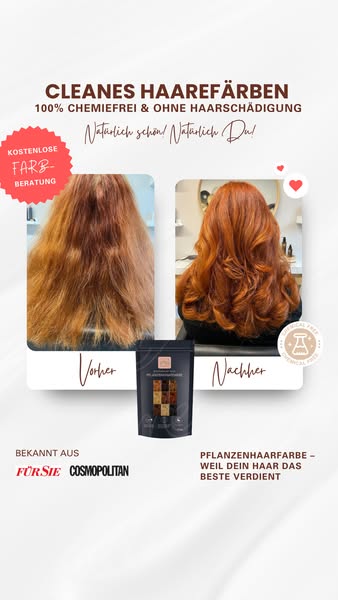 Glänzendes Haar, 100% natürlich