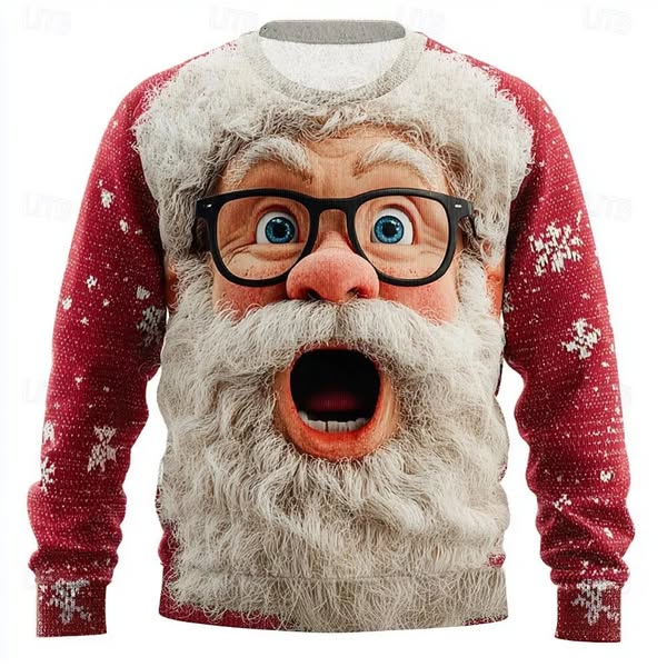 Cartoon Santa Sweater.